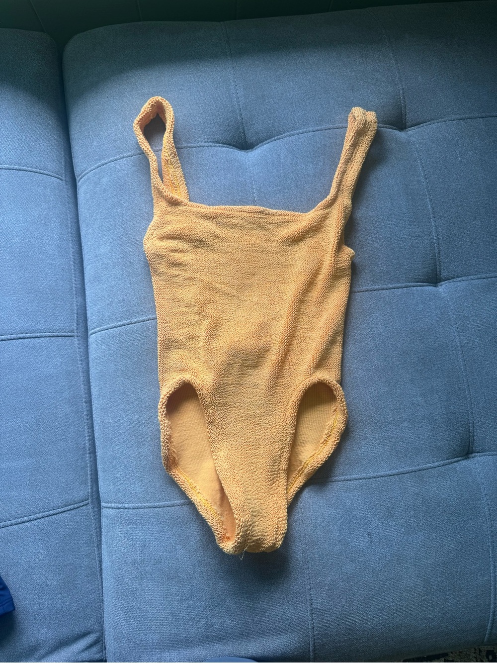 Hunza G Square Neck one piece swimsuit in sunflower yellow 💛